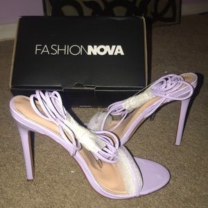 Lavender Wrap around Heels